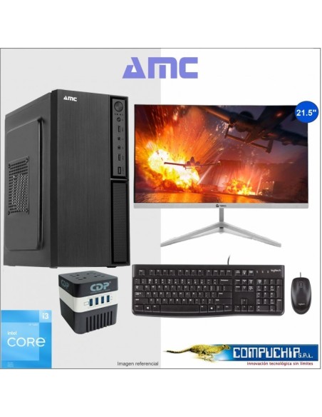 PC INTEL CORE I3-12100 3.3 GHZ,H610 8GB DDR4, 512GB SSD, MONITOR 21.5".