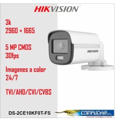 CAMARA TIPO TUBO- HIKVISION- COLOR VU DS, 2CE10KF0T-FS