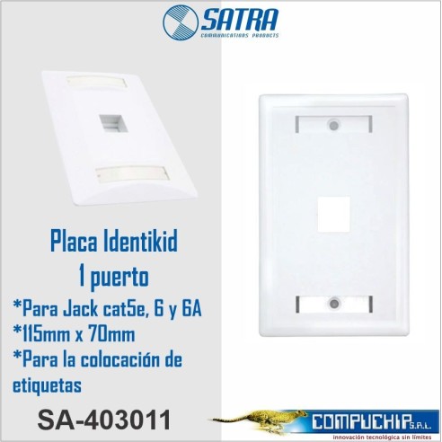 PLACA PARED IDENTIKIT 1 PTO SATRA