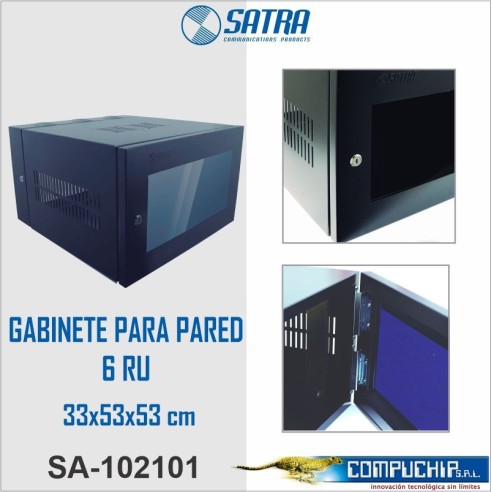 Gabinete de Pared 6RU (Alt. 33 x Anch. 53 x Prof. 53 cm)