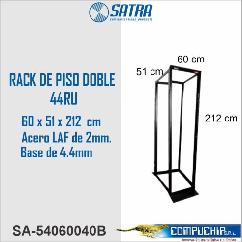 Rack de Piso doble – (Alt. 212 x Anch. 51 x Prof. 60 cm)