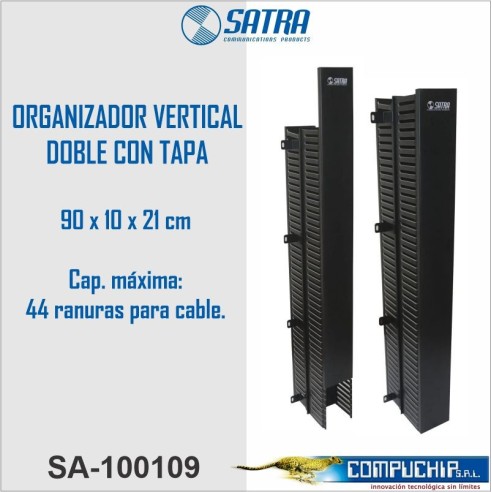 ORGANIZADOR VERTICAL DOBLE CON TAPA 90 cm
