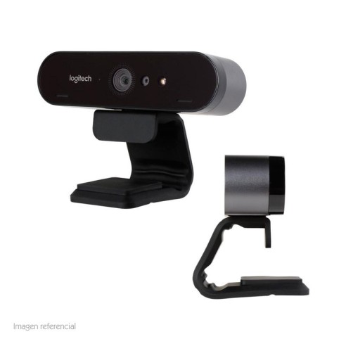 Cámara web Logitech Brio, hasta 4K HD, HDR, microfono, zoom digital 5x, USB 3.0.