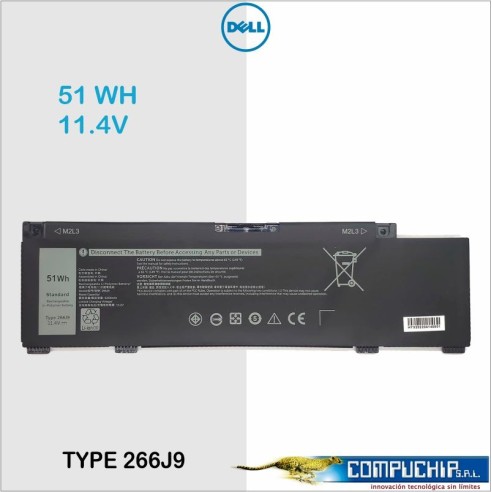 BATERÍA DELL COMPATIBLE TYPE 266J9 11.4V 51WH ORIGINAL.