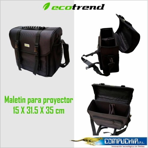 MALETÍN PARA PROYECTOR ECOTREND, NEGRO.