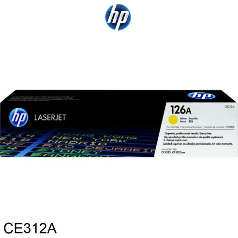 TONER HP 126A (CE312A) ORIGINAL, COLOR AMARILLO