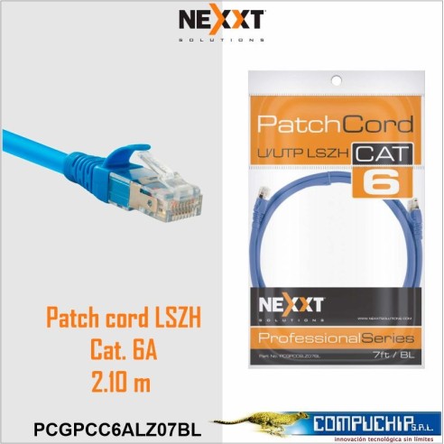 PATCH CORD LSHZ CAT. 6A, NEXXT, 2.10 METROS