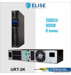 UPS Elise Plug & Power URT-2K, On-Line, 2000VA, 1800W, 220V, DB-9 RS-232/USB.