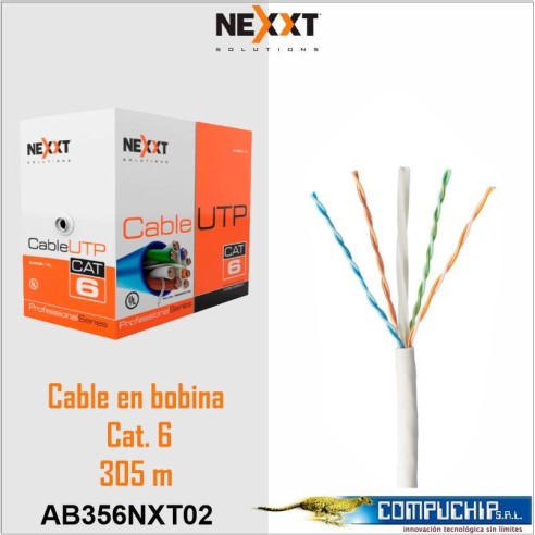CABLE  UTP CAT. 6, NEXXT, 305 METROS, AZUL