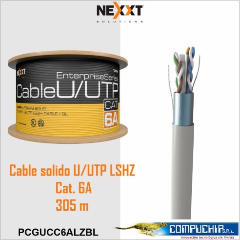 CABLE SOLIDO LSZH CAT. 6A, NEXXT, 305 METROS