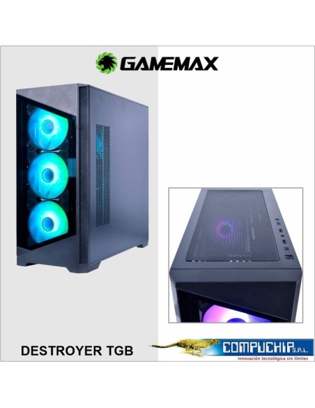 CASE GAMER GAMEMAX CON FUENTE DESTROYER TGB
