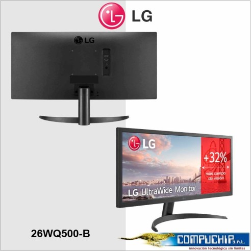 Monitor LG 26WQ500-B, 25.7" IPS, UltraWide Full HD, 2560 x 1080, HDMI.