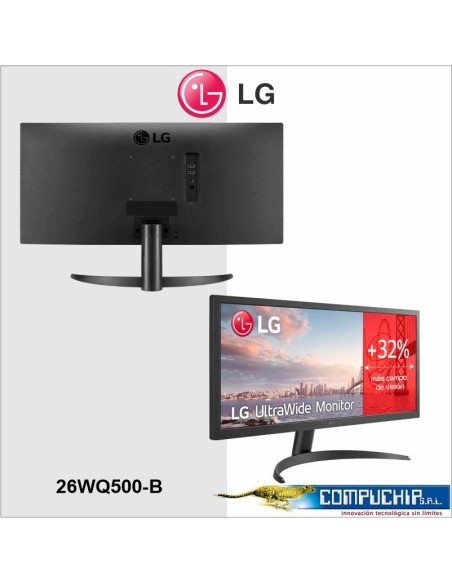 Monitor LG 26WQ500-B, 25.7" IPS, UltraWide Full HD, 2560 x 1080, HDMI.