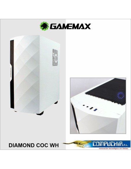 CASE GAMER GAMEMAX DIAMOND COC WH S/FUENTE