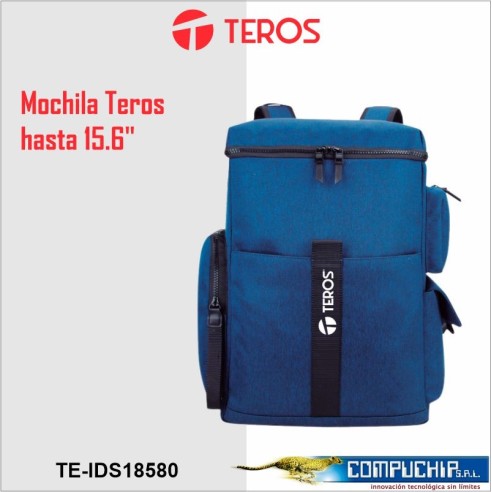 Mochila Teros TE-IDS18580 para notebook desde 14" hasta 15", color azul.