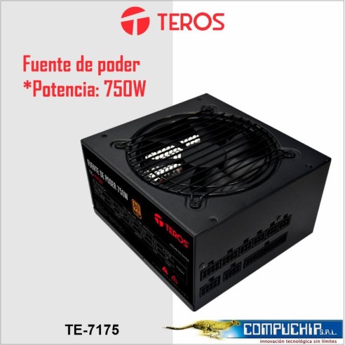 Fuente de alimentación CERTIFICADA TE7175 F.Modular, ATX, 750W, 80 Plus Gold, 100V-240VAC