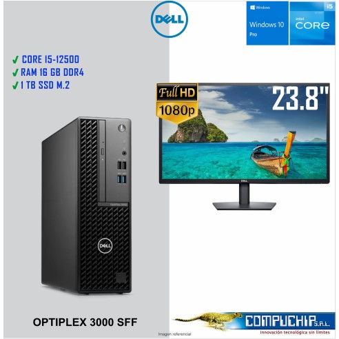 Computadora DELL Optiplex SFF 3000 Core i5-12500, 3.0/4.6GHz, 16GB DDR4-3200MHz