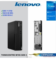 Computadora Lenovo ThinkCentre M70s Gen 3, Core i7-12700 2.1 / 4.8GHz, 8GB DDR4-3200 MHz
