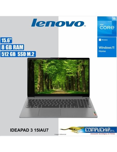Notebook Lenovo IdeaPad 3 15IAU7 15.6" FHD TN Core i5-1235U 1.3/4.4GHz 8GB DDR4-3200MHz