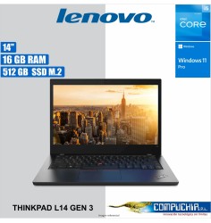 Notebook Lenovo ThinkPad L14 Gen 3, 14" FHD IPS Core i5-1240P 1.2/4.4GHz 16GB DDR4-3200