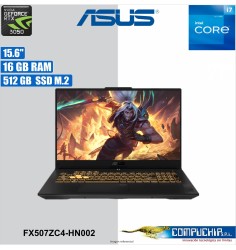Laptop ASUS TUF GAMING F15 FX507ZC4-HN002 15.6" FHD IPS Core i7-12700H 2.3/4.7GHz 16GB DDR4-3200 SODIMM 512GB PCIe.