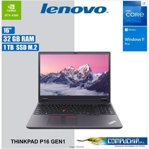 Laptop Lenovo ThinkPad P16 Gen1 16" WUXGA IPS Core i7-13700H 2.4/5.0GHz, 32GB DDR5-5600 1TB SSD M.2.
