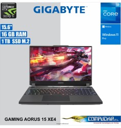 Laptop Gigabyte AORUS 15.6" FHD IPS, Core i7-12700H 2.30 / 4.70GHz, 16GB DDR4-3200MHz, 1TB SSD.