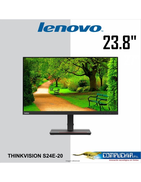 Monitor Lenovo ThinkVision S24e-20, 23.8" 1920x1080 VA, HDMI, VGA, Audio Out