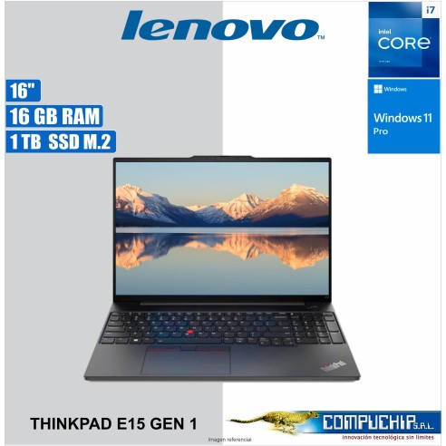 Laptop Lenovo ThinkPad E16 Gen 1 16" WUXGA IPS, Core i7-1355U 1.7/5.0GHz, 16GB DDR4-3200 1TB SSD M.2.