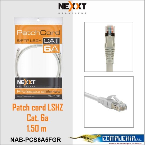 PATCH CORD LSZH SFTP CAT6A, NEXXT, 1.5 METROS