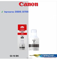 BOTELLA DE TINTA CANON GI-16 BK BLACK GX6010/GX7010 170ML