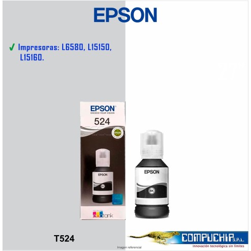 BOTELLA DE TINTA EPSON T524120 NEGRO, 127ML.