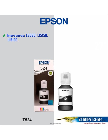 BOTELLA DE TINTA EPSON T524120 NEGRO, 127ML.