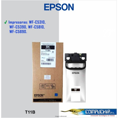 BOLSA DE TINTA EPSON T11B (C13T11B12A) NEGRO, 143ML.