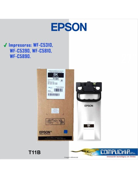 BOLSA DE TINTA EPSON T11B (C13T11B12A) NEGRO, 143ML.
