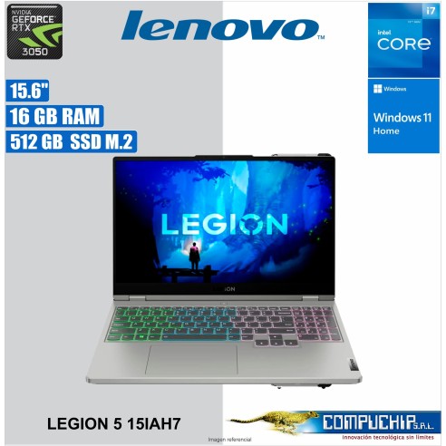 Notebook Lenovo Legion 5 15IAH7 15.6" FHD IPS Core i7-12700H 1.7/4.7GHz 16GB DDR5-4800