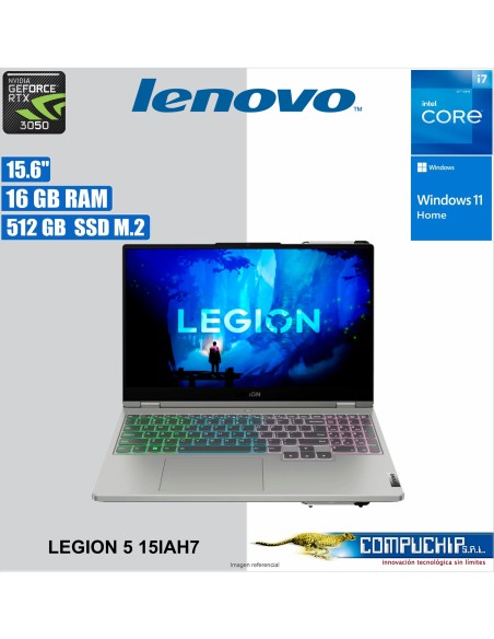 Notebook Lenovo Legion 5 15IAH7 15.6" FHD IPS Core i7-12700H 1.7/4.7GHz 16GB DDR5-4800