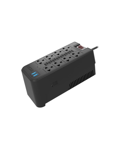ESTABILIZADOR FORZA FVR-1222 ,1200 VA, 8 TOMAS, 2 PUERTOS USB