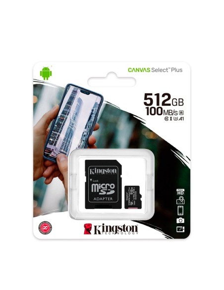 Memoria micro-SD Kingston Canvas Select Plus, 512GB, con Adaptador SD