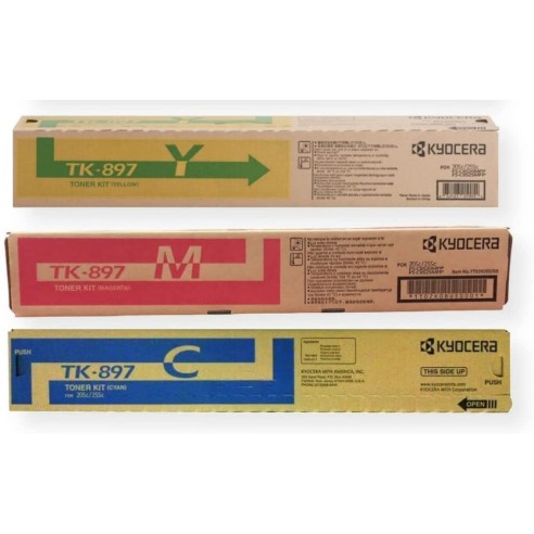 TONER KYOCERA TK-897K, AMARILLO, CYAN, MAGENTA