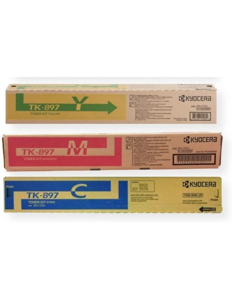 TONER KYOCERA TK-897K, AMARILLO, CYAN, MAGENTA