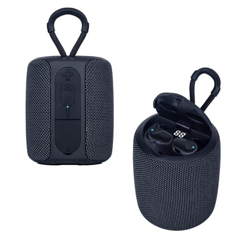 Parlante y Audífono 2 en 1 Teros, TE-6033N, Bluetooth, 5W, 1200mAh, Negro