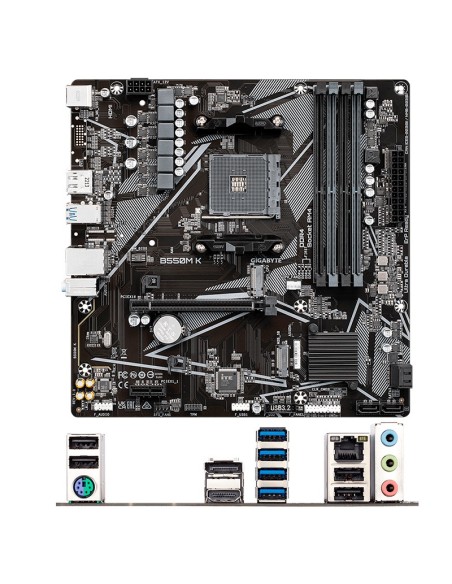 Motherboard Gigabyte B550M K (rev. 1.0) Chipset AMD B550, Socket AM4, Micro ATX