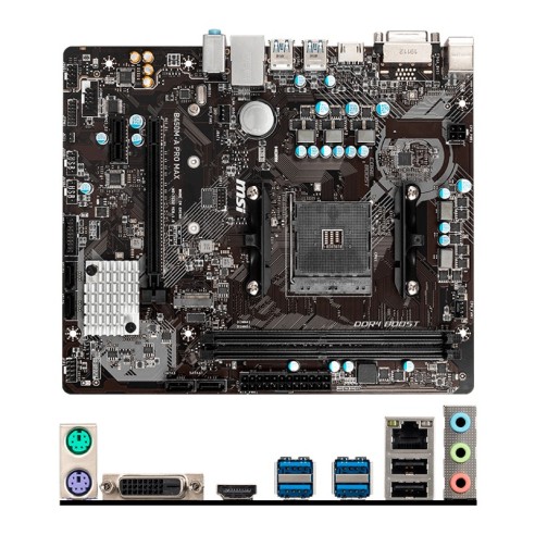 Motherboard MSI B450M-A PRO MAX, Chipset AMD B450, HDMI, DVI-D, mATX