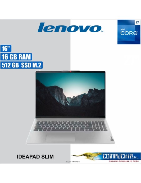 Notebook Lenovo IdeaPad Slim 5 16" WUXGA IPS Core i7-13620H 2.40/4.90GHz 16GB LPDDR5-5200