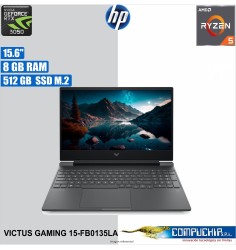 Notebook HP Victus Gaming 15-fb0135la 15.6" FHD IPS Ryzen 5 5600H 3.3/4.2GHz 8GB DDR4-3200
