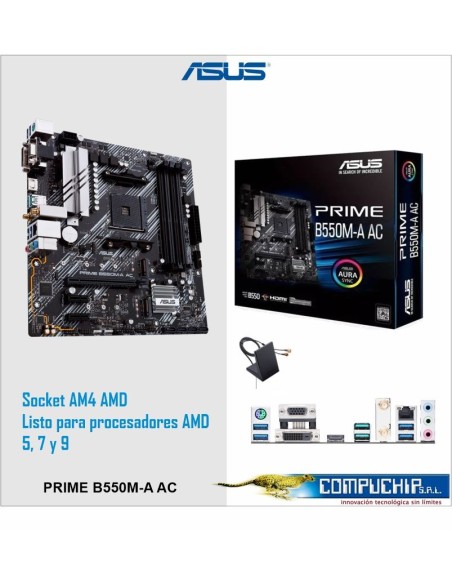 Motherboard Asus PRIME B550M-A AC, Chipset AMD B550, Socket AMD AM4, mATX