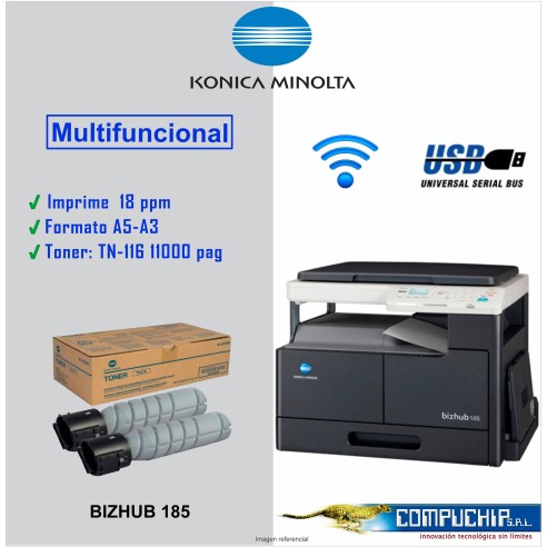 IMPRESORA MULTIFUNCIONAL LASER KONICA MINOLTA BIZHUB 185