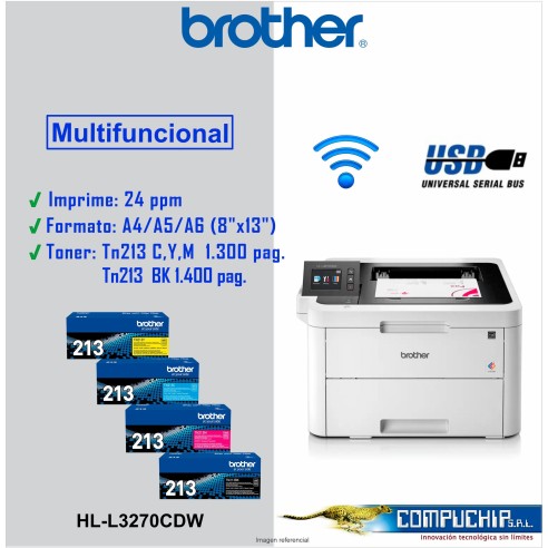 IMPRESORA LASER BROTHER HL-L3270CDW,  DIGITAL COLOR