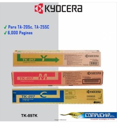 TONER KYOCERA TK-897K, AMARILLO, CYAN, MAGENTA